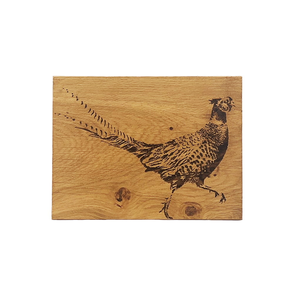 Scottish Eiche Frühstücksbrettchen - Fasan 20 x 15 cm