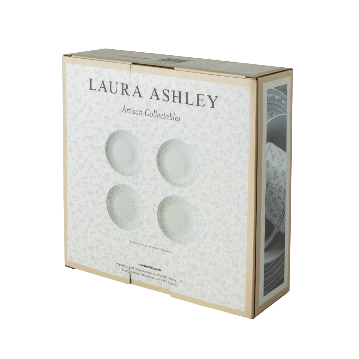 Laura Ashley Steingut Artisan 4-tlg.Tellerset 26 cm