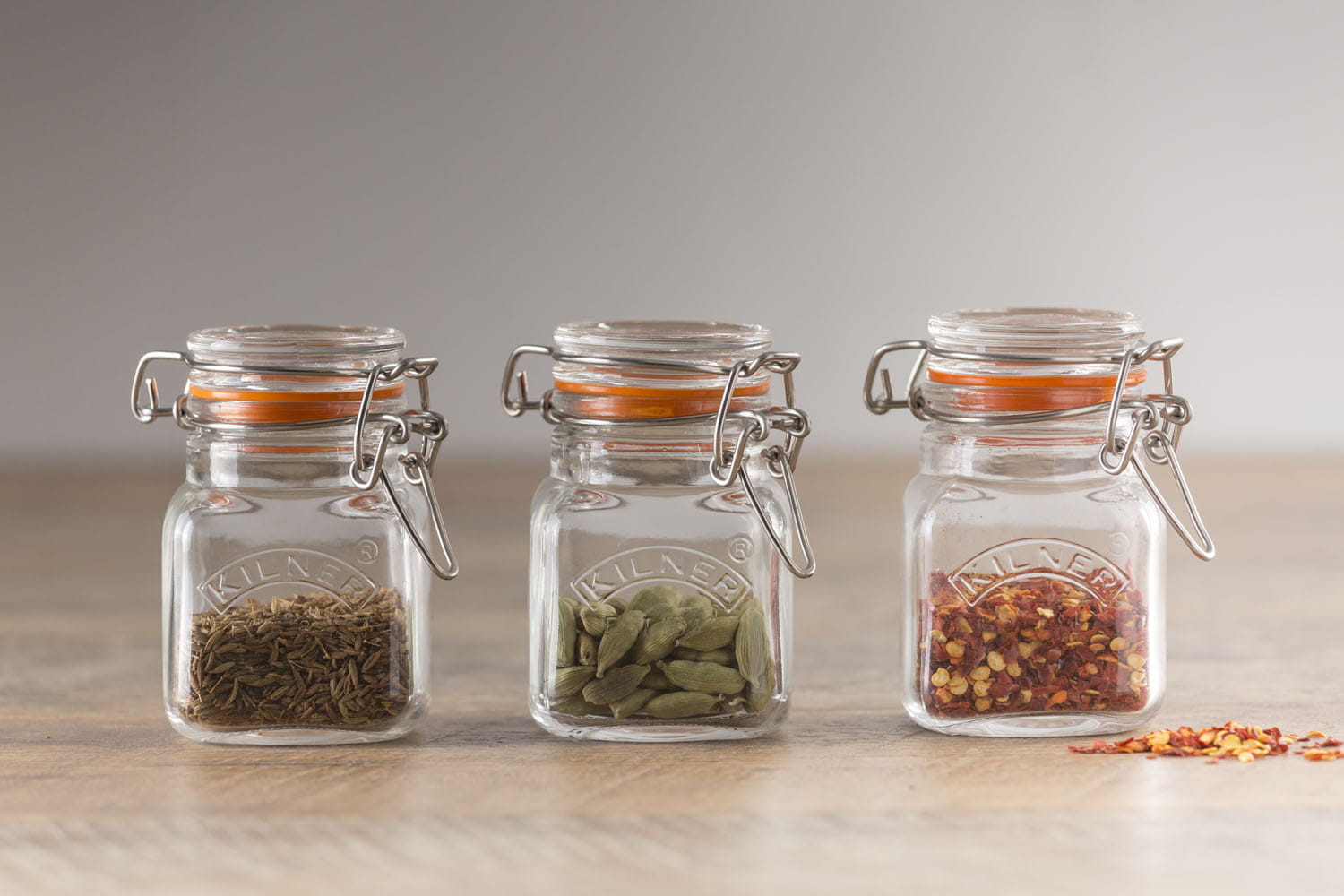Kilner Quadratisches Gewürzglas mit Bügelverschluss 70 ml