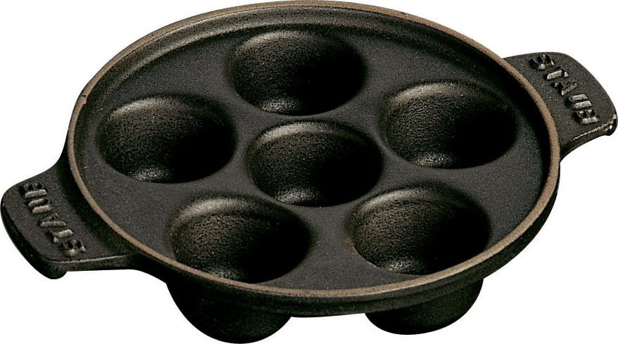 Staub Servieren Schneckenpfanne mit 6 Mulden 14cm schwarz