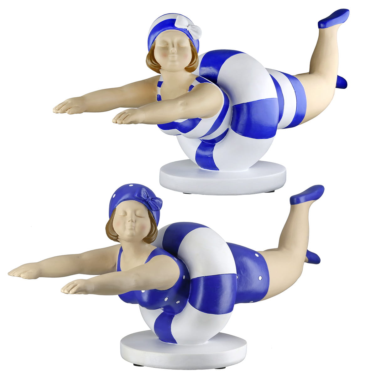 Gilde Badenixe "Becky", schwimmend, Weiß/Blau Lifestylefoto