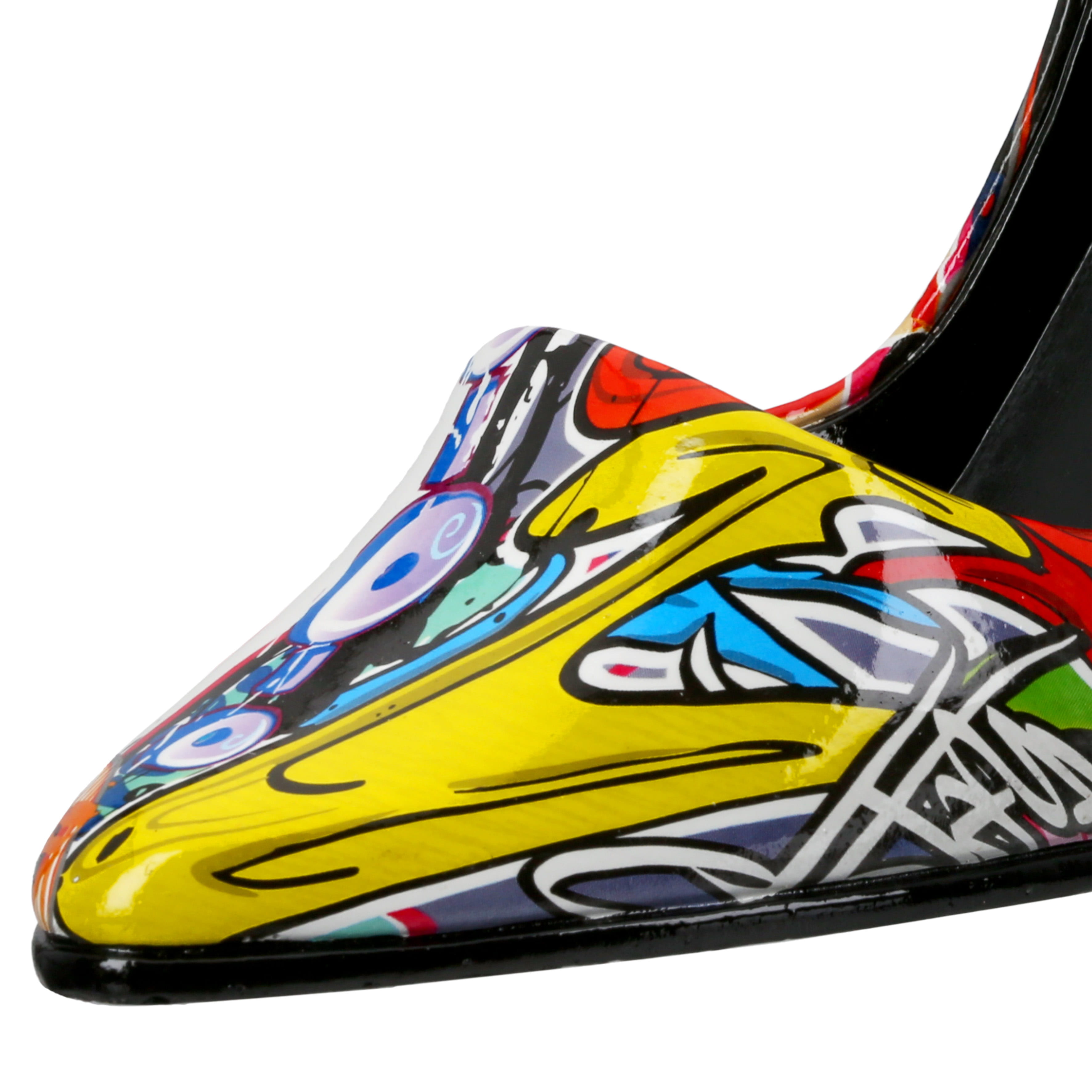 Gilde Flaschenhalter Schuh "Street Art Pumps" Graffiti, Kunstharz 