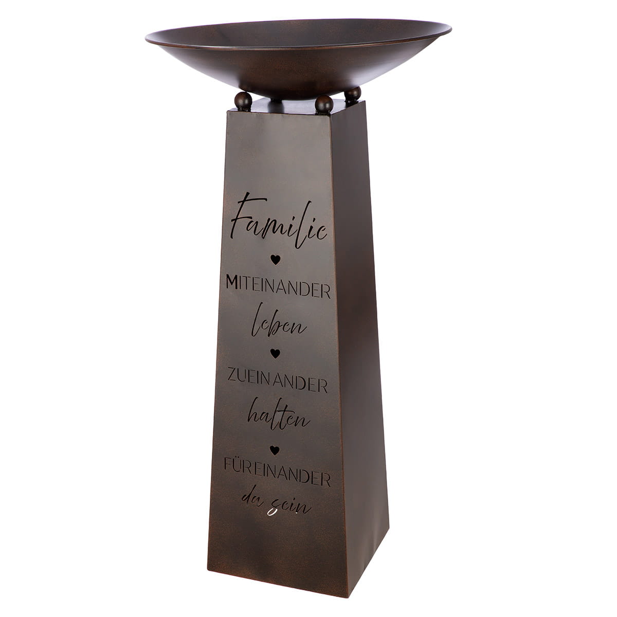 Gilde Metall Schalenständer "Familie", Ø 50 cm, braun - 95 cm  Lifestylefoto
