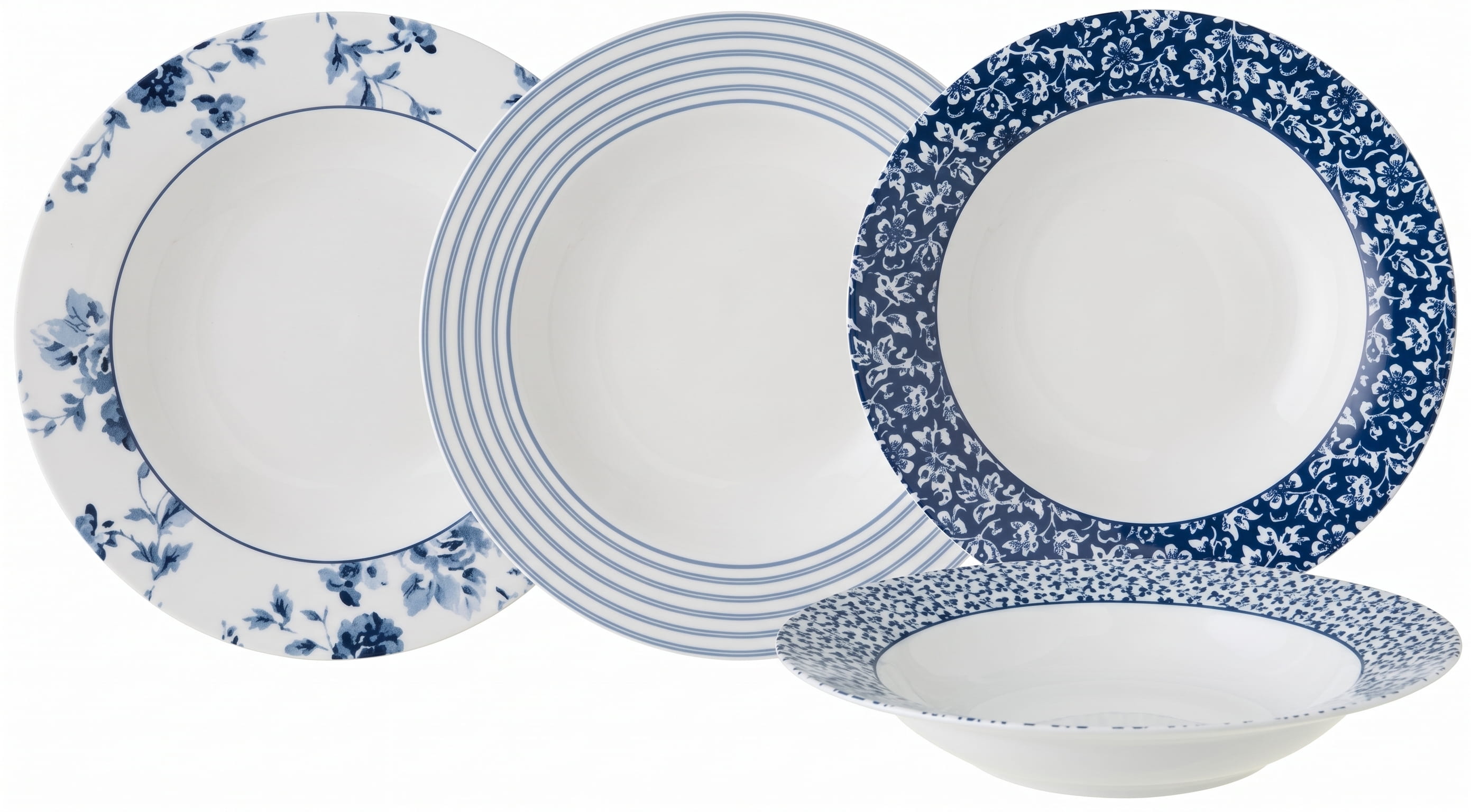 Laura Ashley Blueprint Porzellan 4-tlg Tellerset tief 22 cm