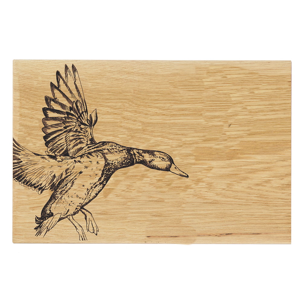 Scottish Eiche Servierbrett 30 cm - Flugente 30 x 20 cm