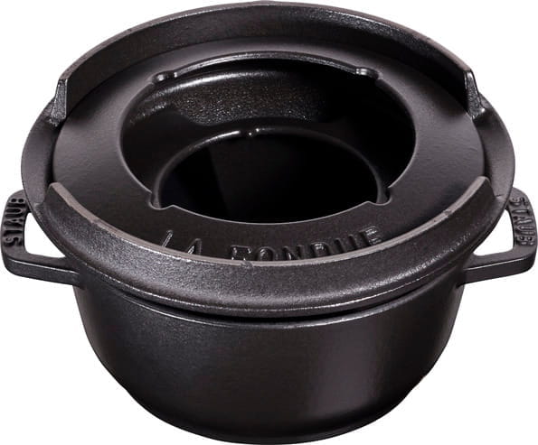 Staub Specialities Fondue Set, 16cm, schwarz innen glänzend