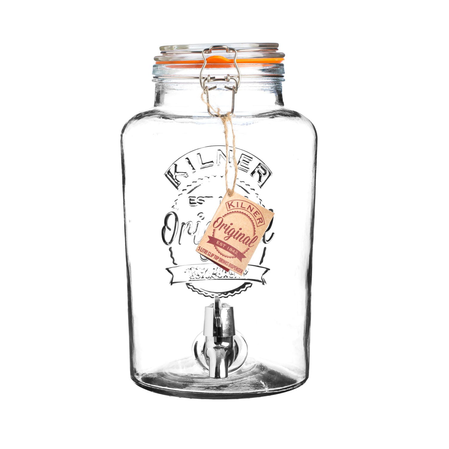 Kilner ROUND Bügelverschluss Getränkespender, 5 Liter