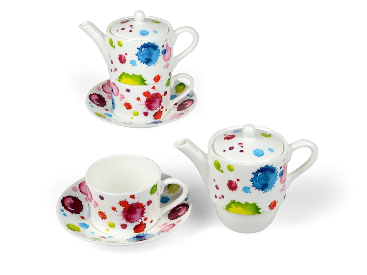 Roy Kirkham Fine Bone Porzellan Tea for 1 Alice Splash 3-tlg.