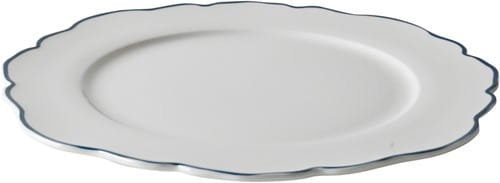 Laura Ashley Blueprint Porzellan Teller 24,5 cm Jakobsmuschel blau