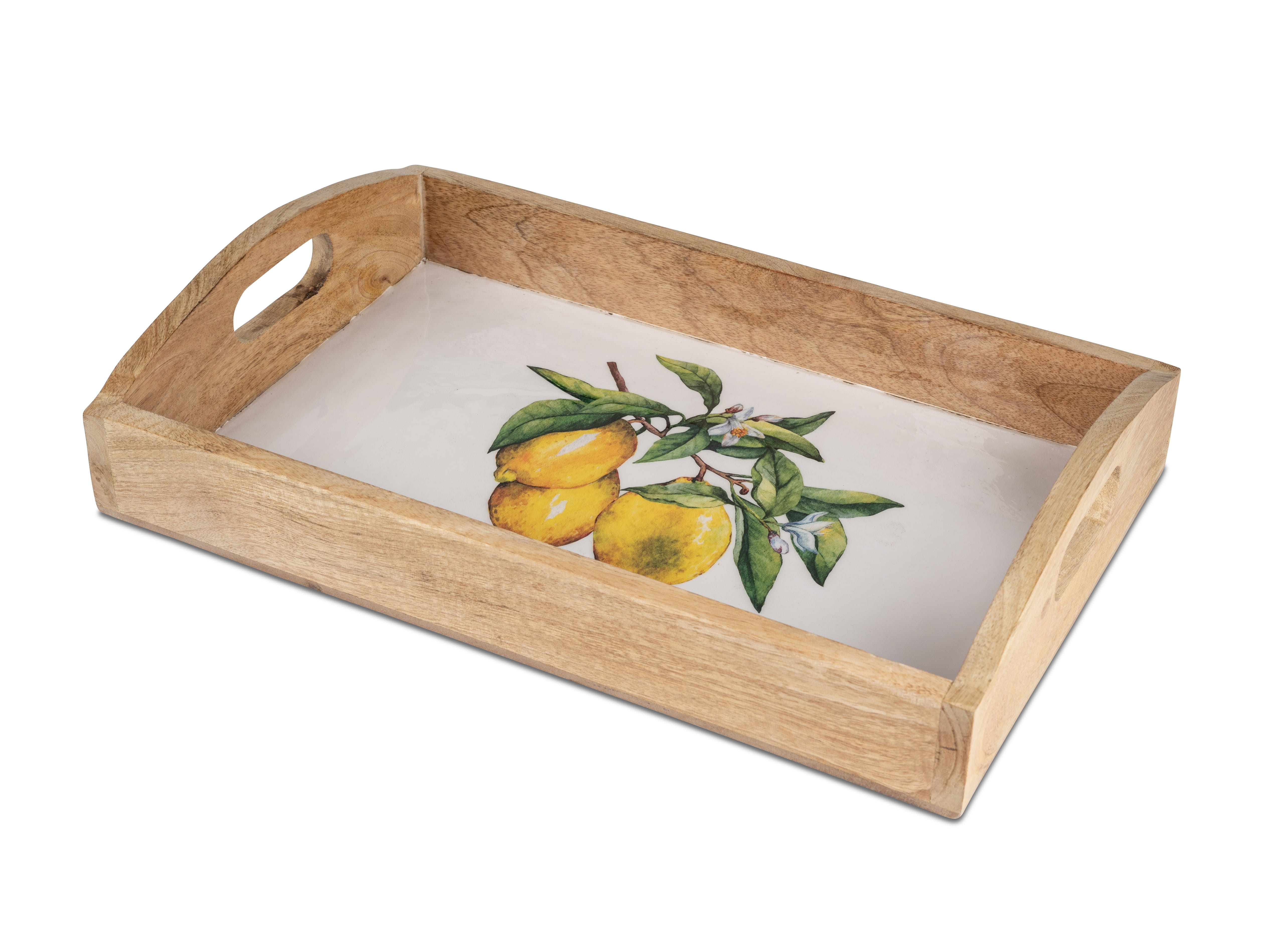 formano Vintage Tablett 26x40cm Mangoholz, Zitrone