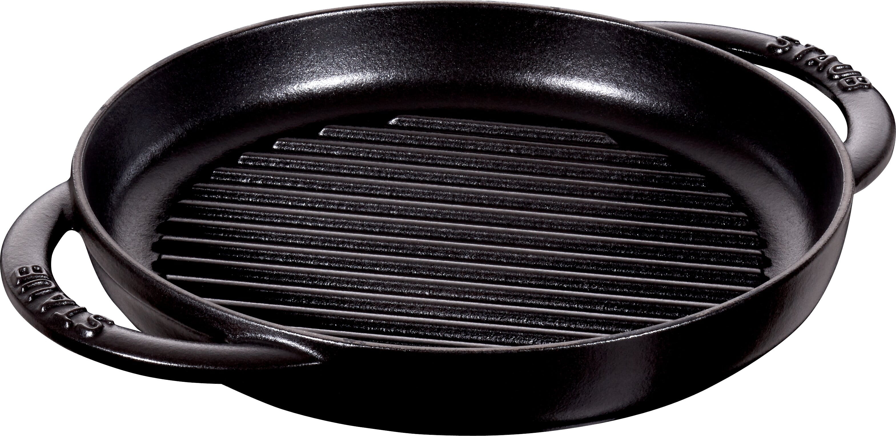 Staub France Grillpfanne Gusseisen Pure Grill Ø 22cm, schwarz