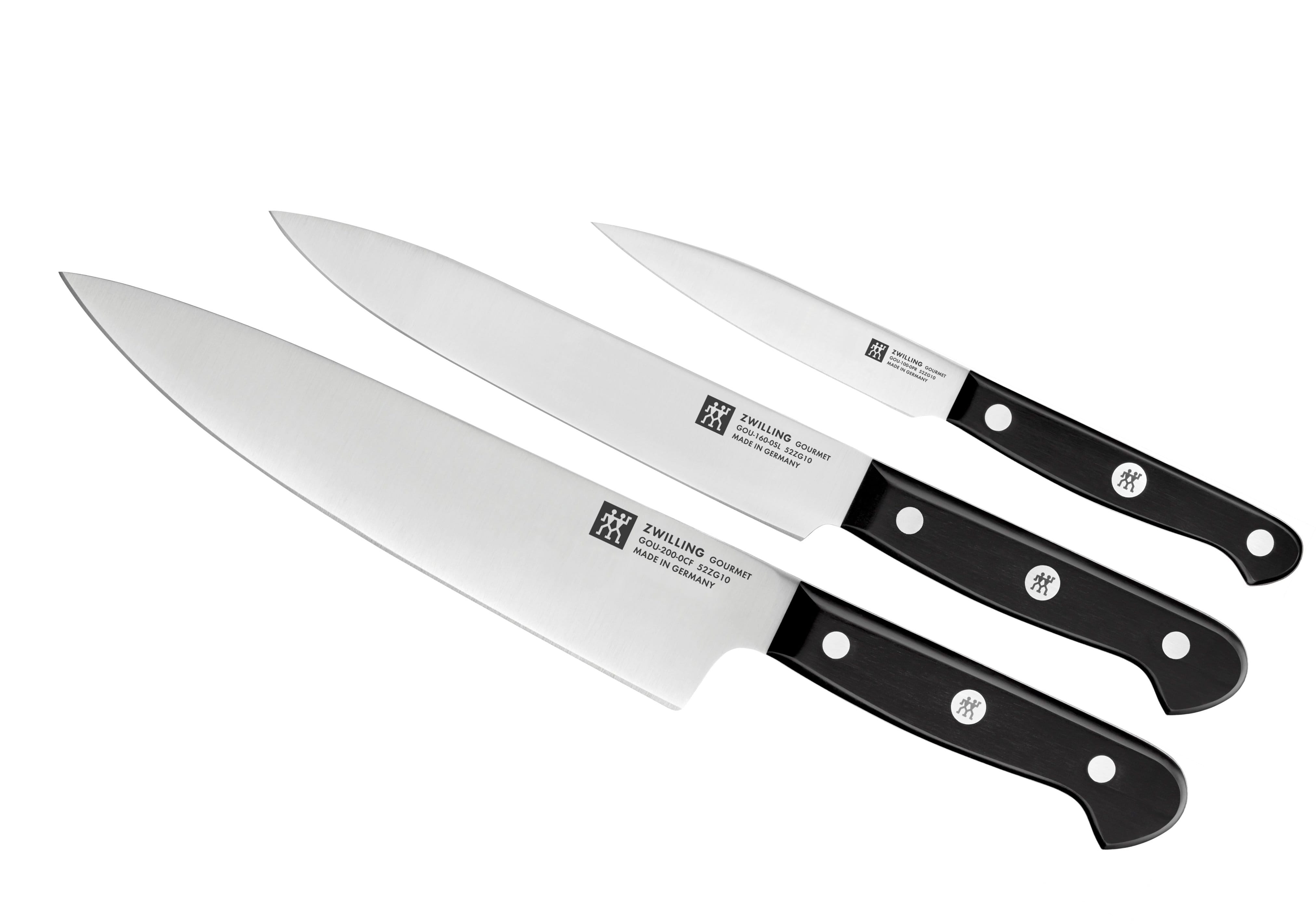 Zwilling Gourmet Messerset 3-teilig, Koch-, Fleisch-, Spick- & Garniermesser