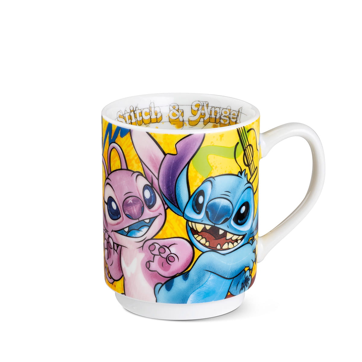 Gilde Disney Porzellan Becher Stapeltasse "Stitch & Angel"