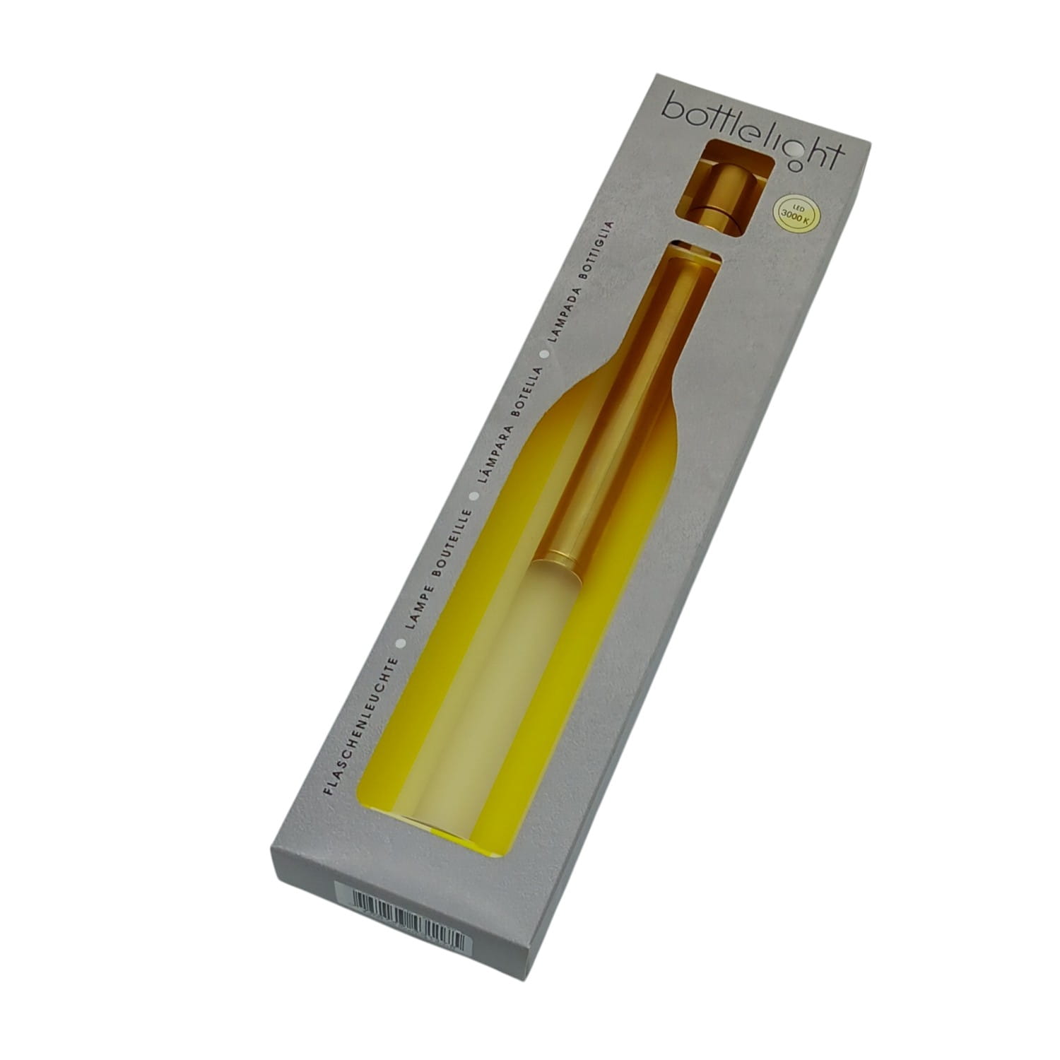 Bottlelight warmweiß, extra hell, LED Flaschenleuchte dimmbar Messing