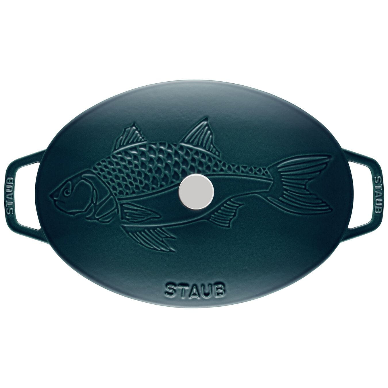 Staub Bräter Servierform Gusseisen Fischdekor 32cm LaMer