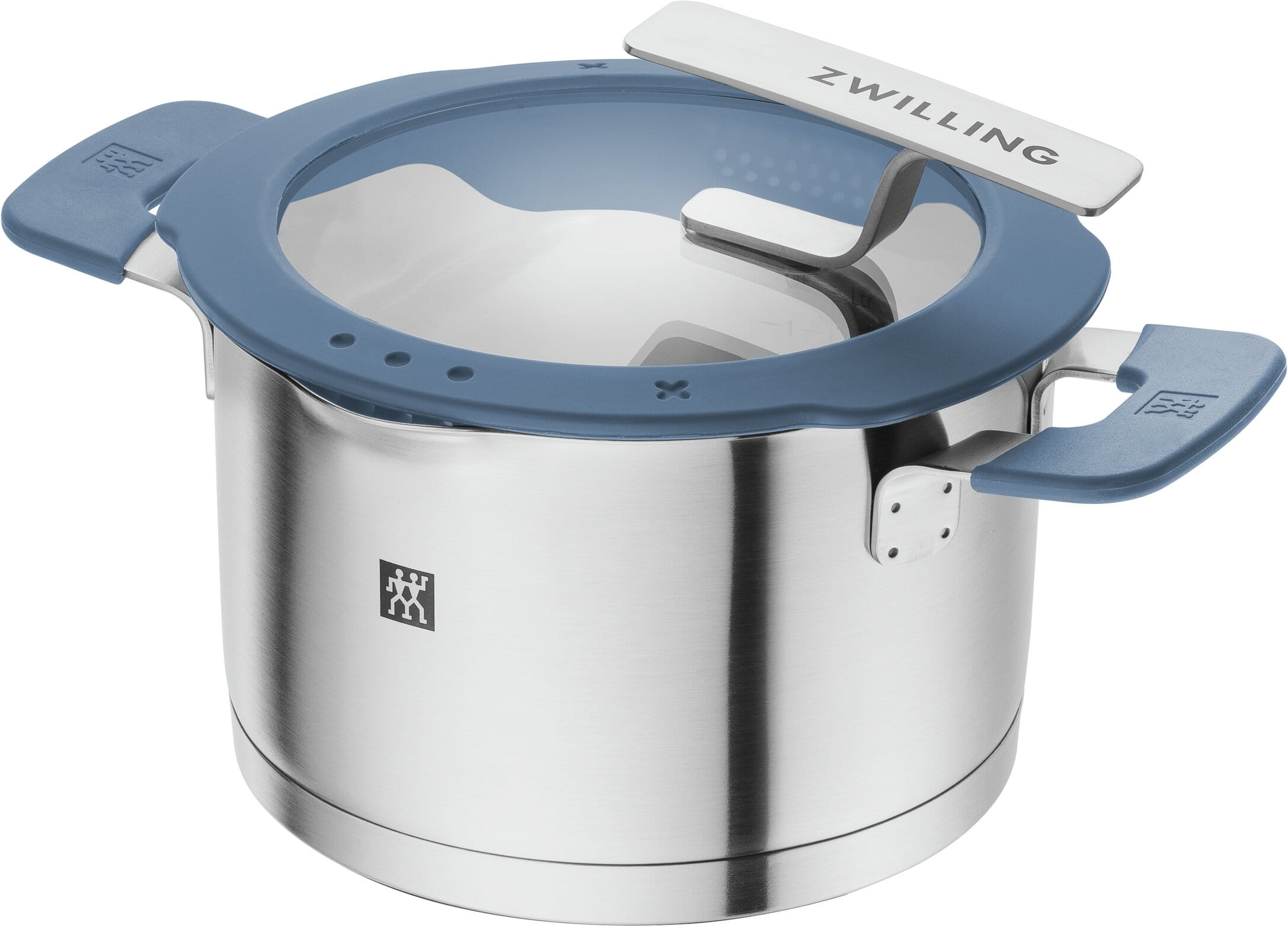 Zwilling Simplify Topfset Edelstahö Taubenblau Detailfoto