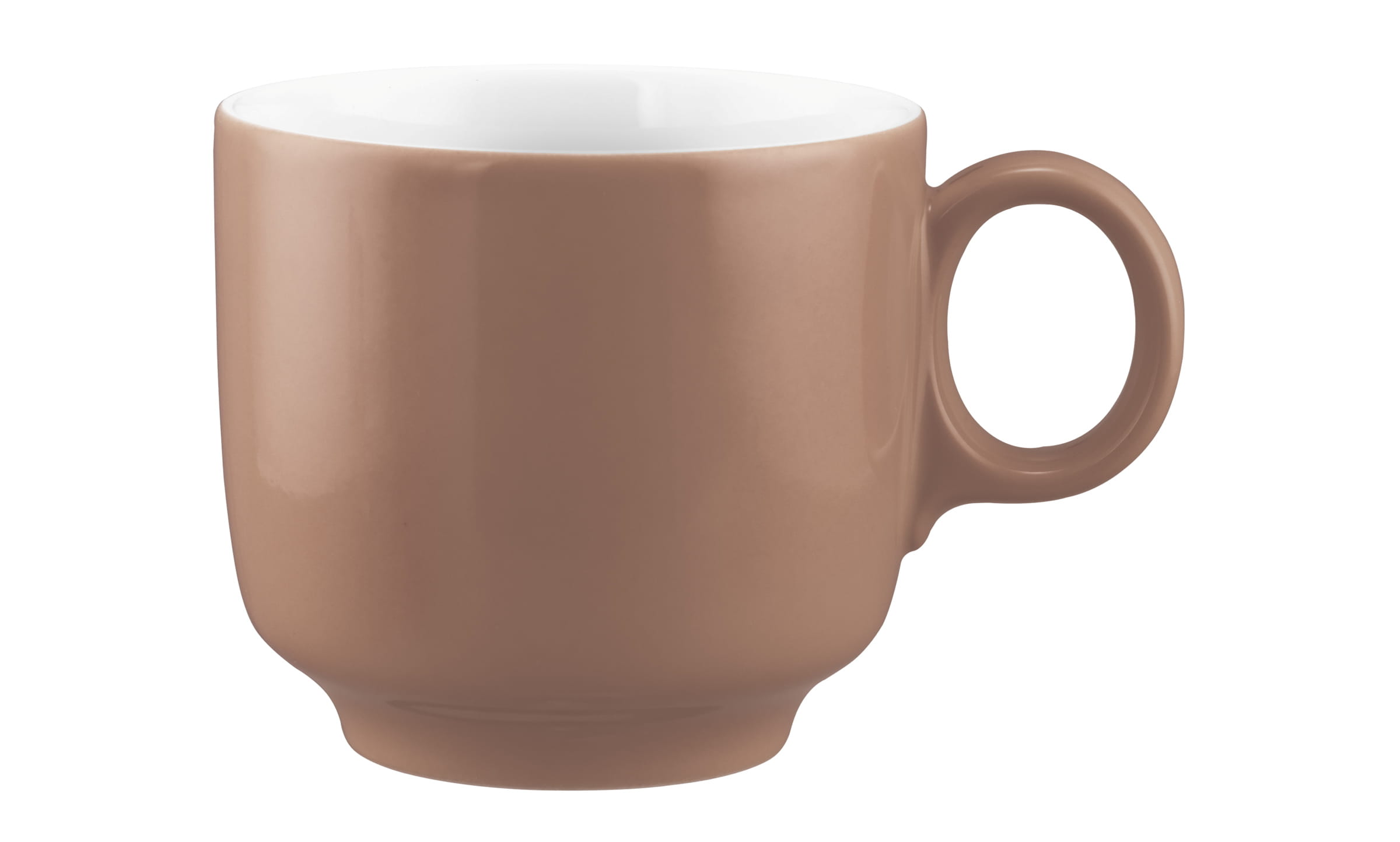 Seltmann Porzellan Sento Home Pure Colors Cocoa Brown Cappuccinoobertasse 0,30 l mit Henkel
