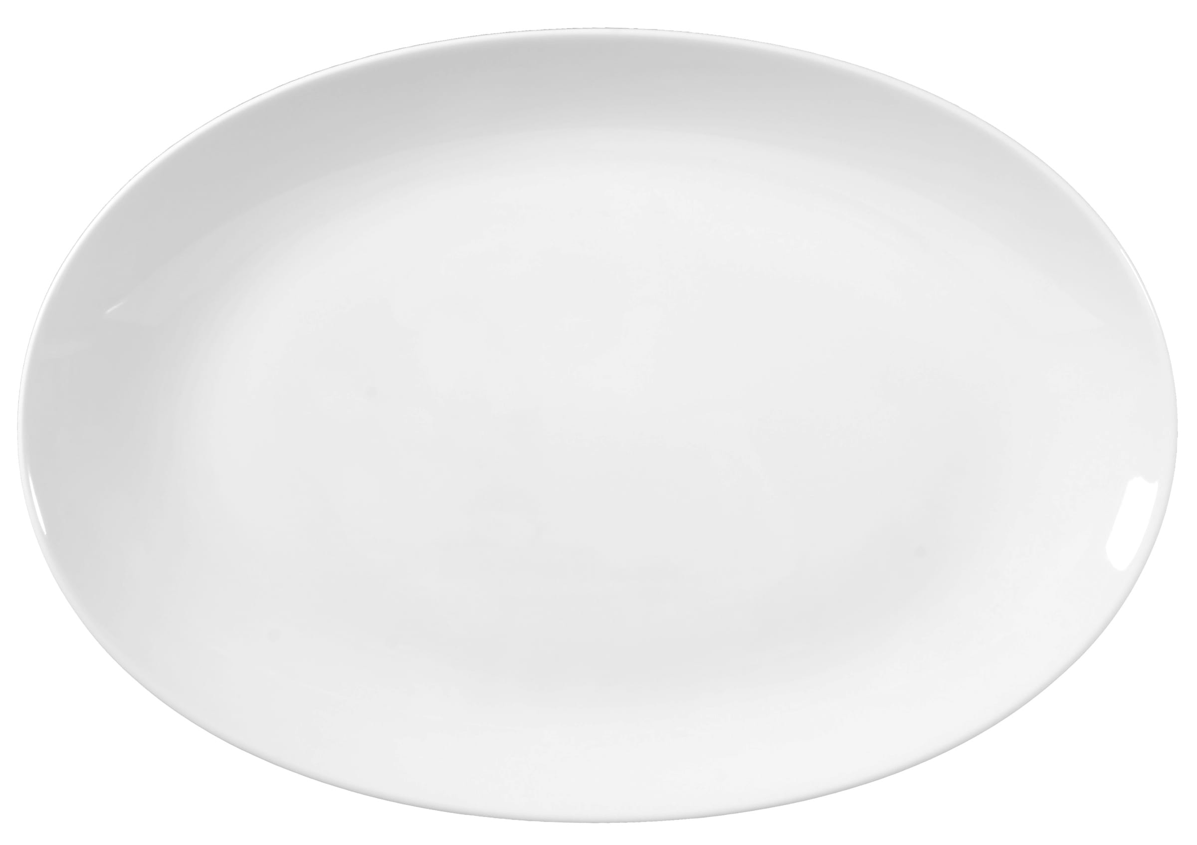 Seltmann Porzellan Lido Weiß uni Servierplatte oval 38,5 x 26 cm