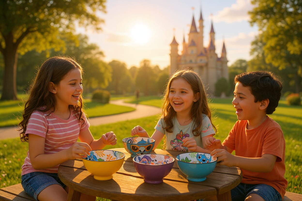 Gilde Disney Porzellan Schalen /Schüsseln „Stitch & Angel“ - Ø 12 cm