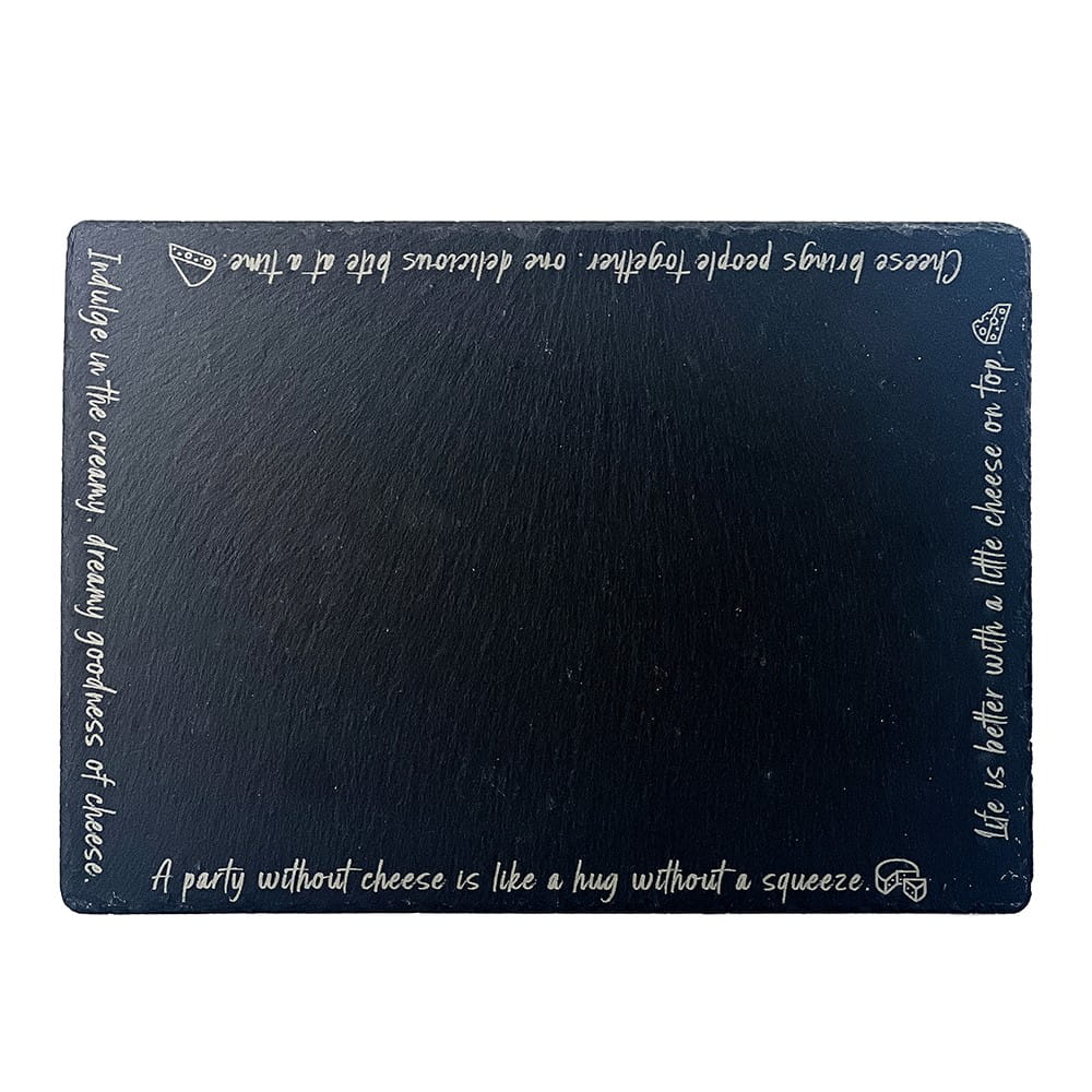 Scottish Schiefer Käsebrett - Sayings 35 x 25 cm
