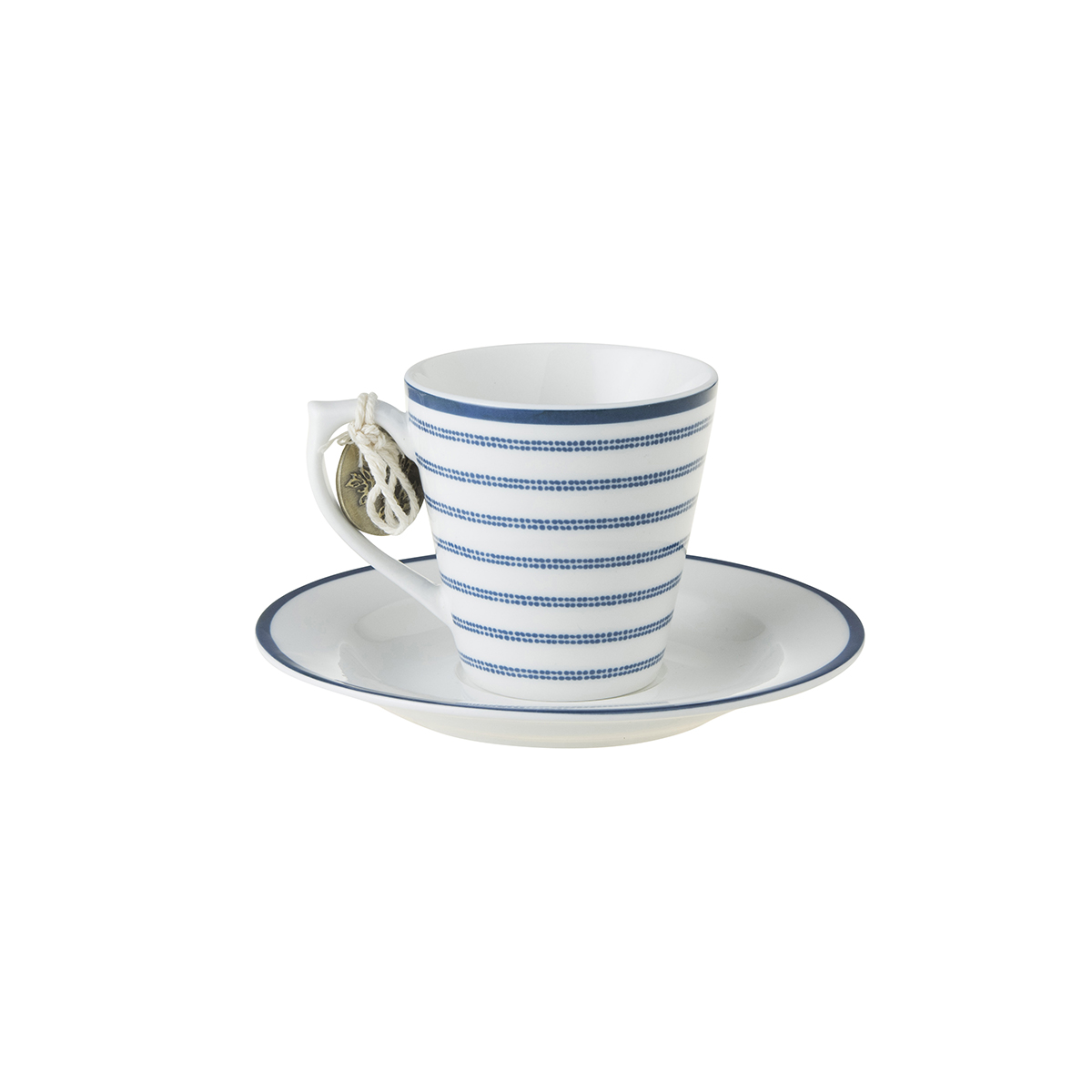 Laura Ashley Blueprint Porzellan Espresso Tasse & Untertasse Candy Stripe