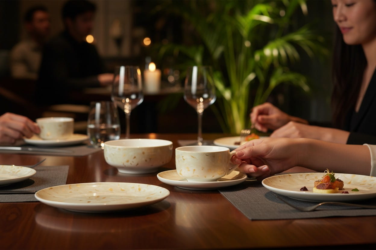 Seltmann Porzellan Sento Hikari Produktinzenierung