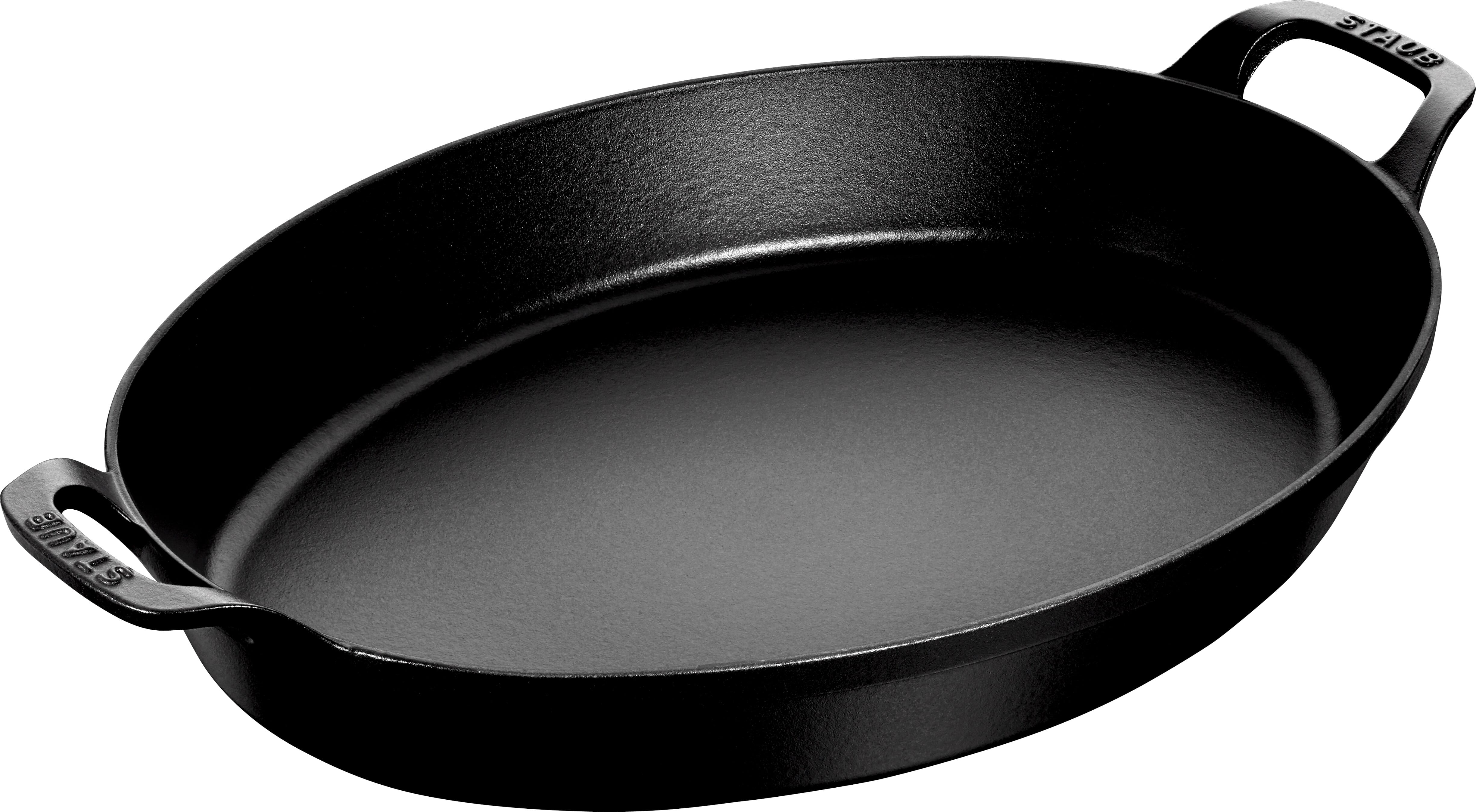 Staub Spezialitäten Ofenform Gusseisen 37 cm oval Schwarz