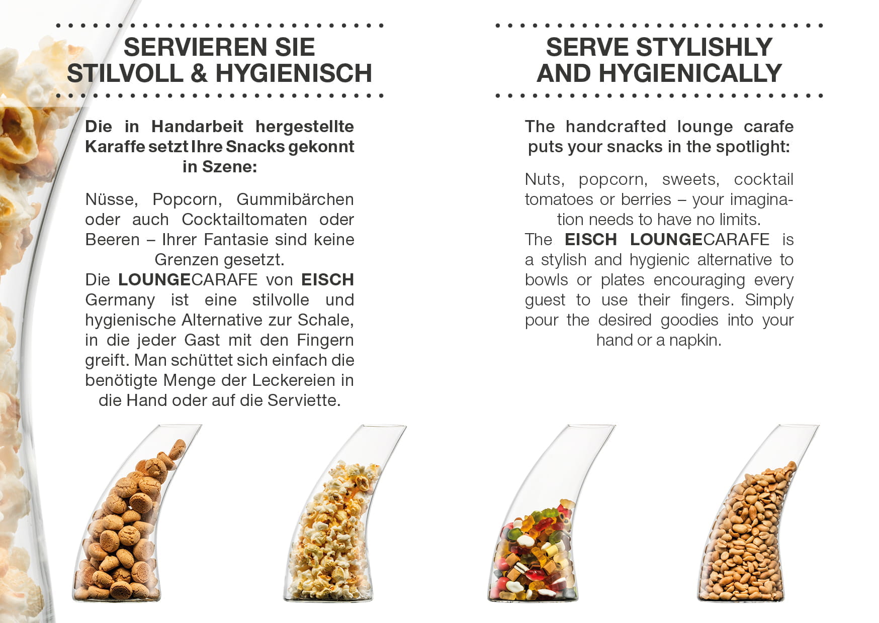 Eisch Glas Trattoria LoungeCaraffe Nuss-Spender 958/2 in Geschenkröhre