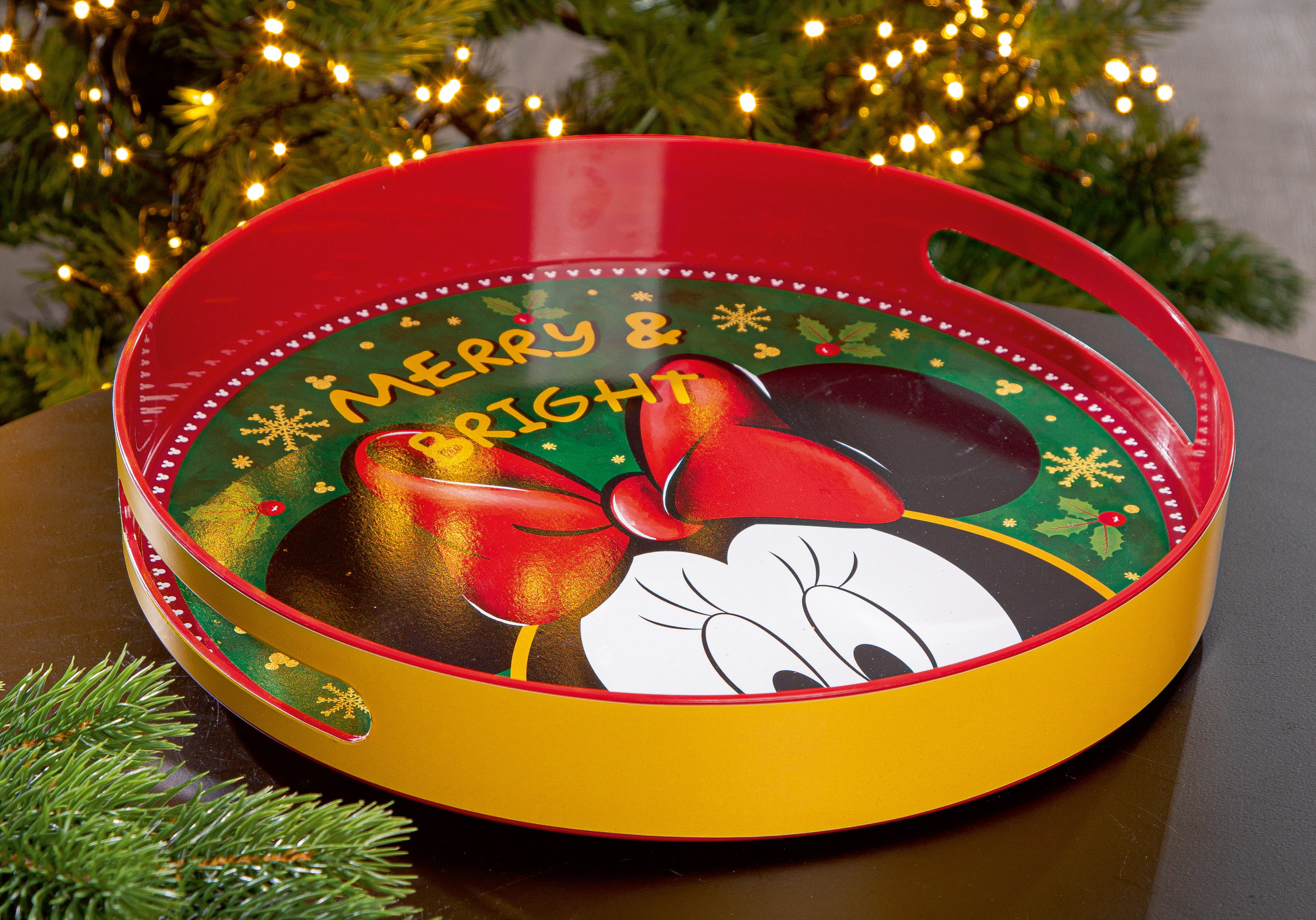 Gilde Disney Tablett Minnie Mouse - Winter Magic - Ø 32 cm 
