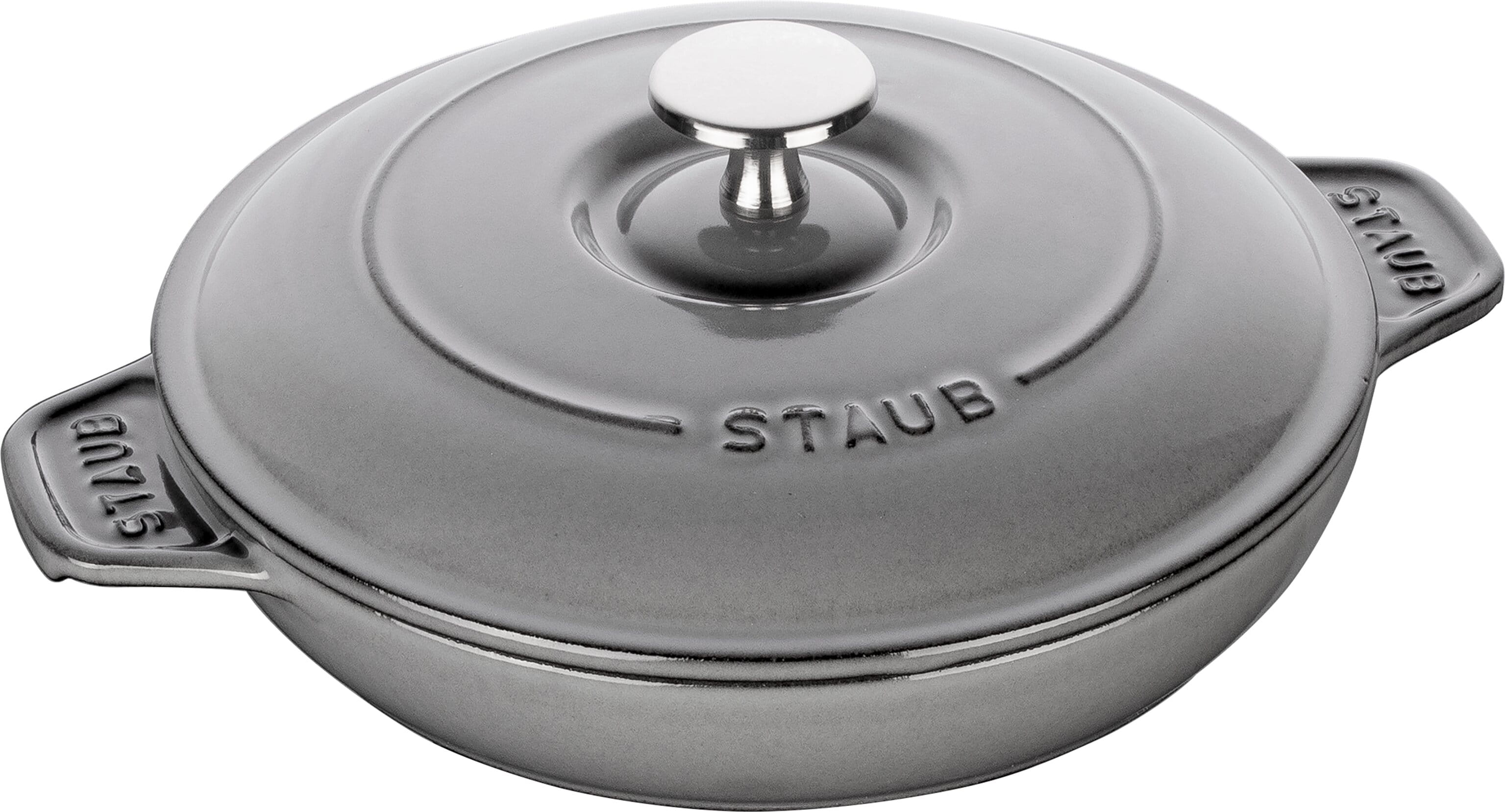Staub Auflaufform, rund, grau, 20 cm
