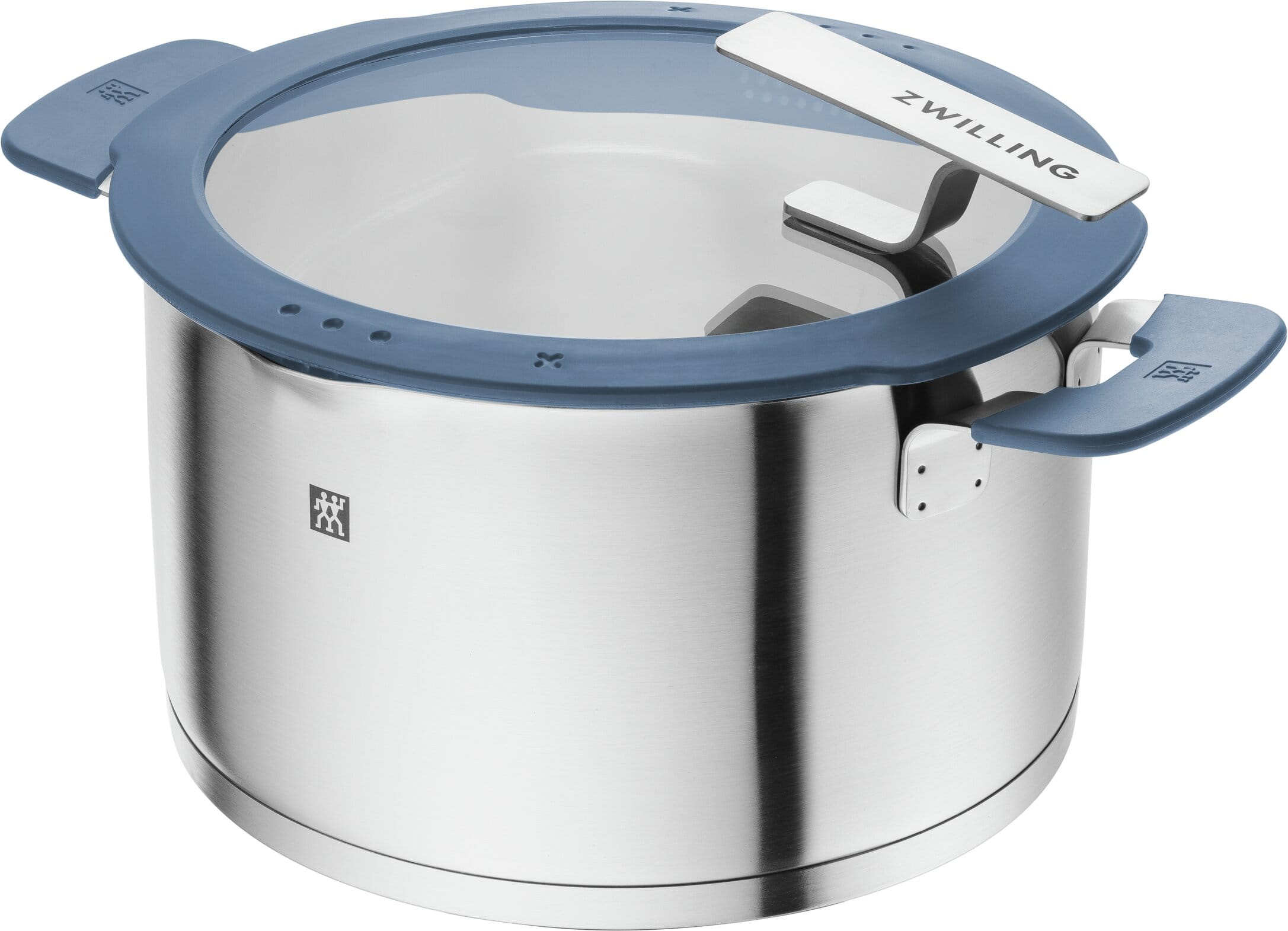 Zwilling Simplify Topfset Edelstahö Taubenblau Detailfoto