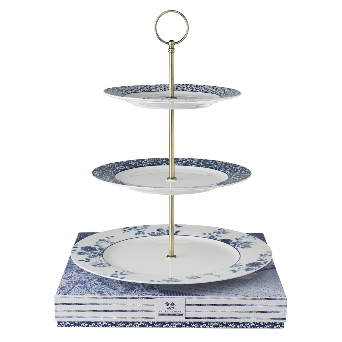 Laura Ashley Blueprint Porzellan Etagere 3 Stufen, inkl Teller