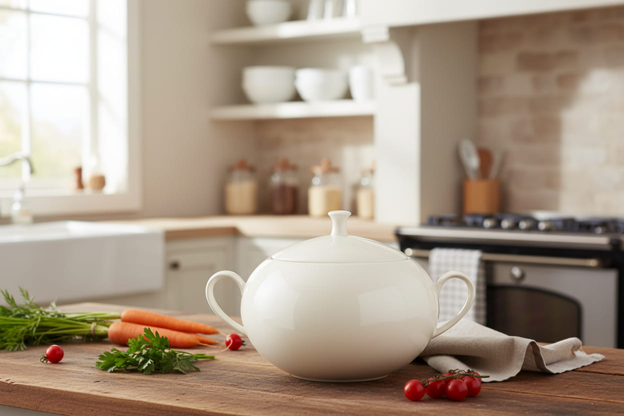 Seltmann Porzellan Savona Uni Terrine mit Deckel 3,30 l