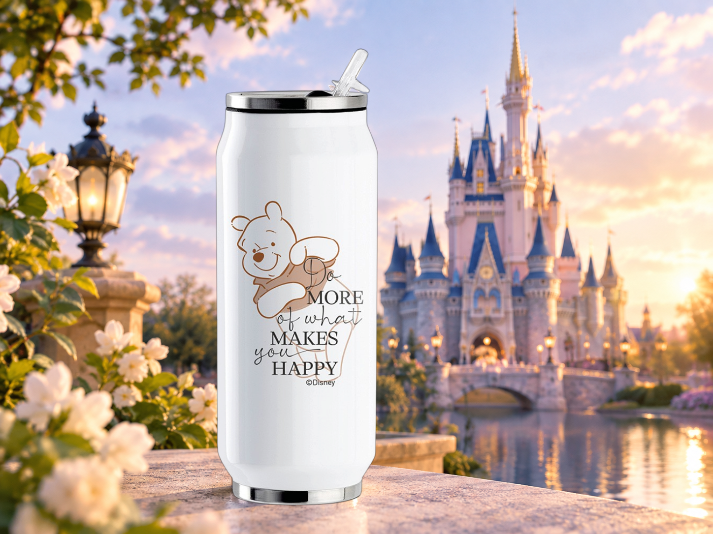 Gilde Disney Isoliertrinkbecher Winnie Pooh -  Good Company - Do more of what makes you happy 0,4l