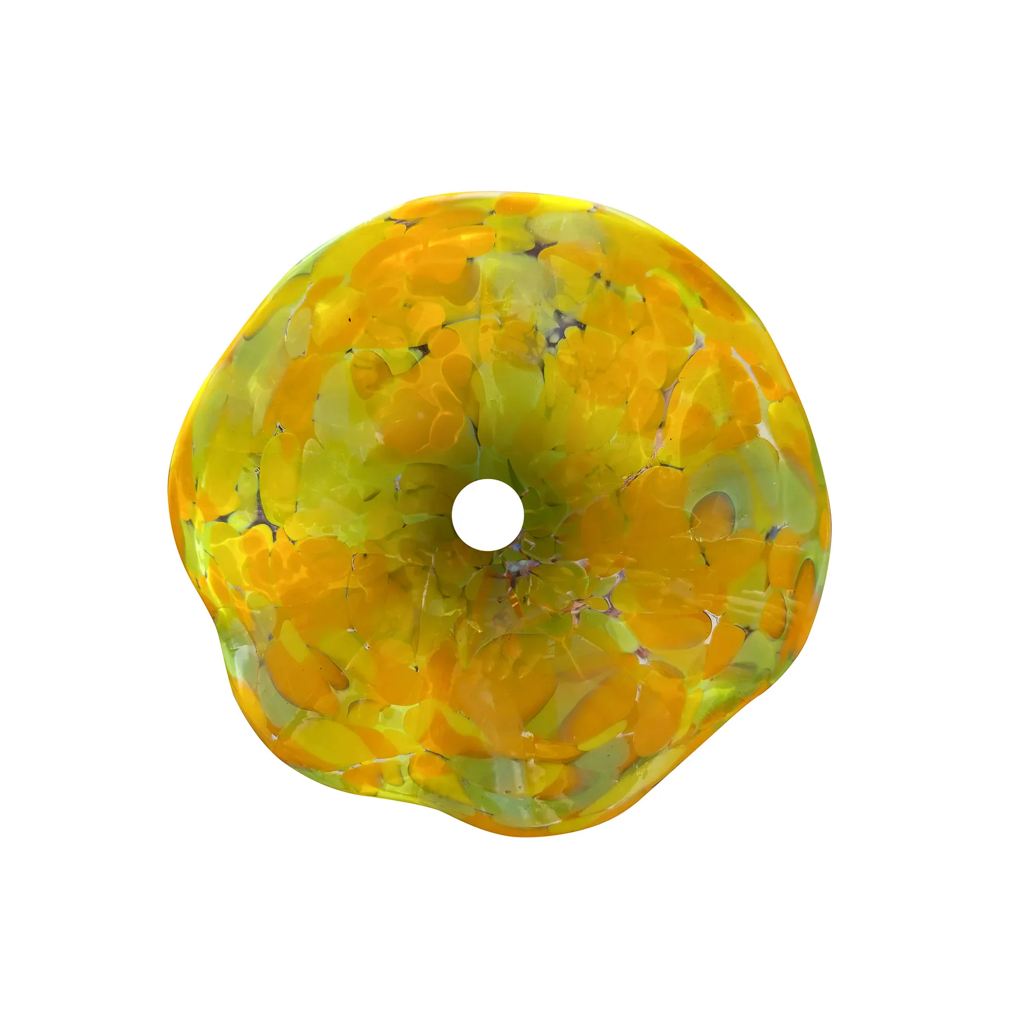 Ferrum Art Design Rost Glasblüte gelb Ø 10 cm