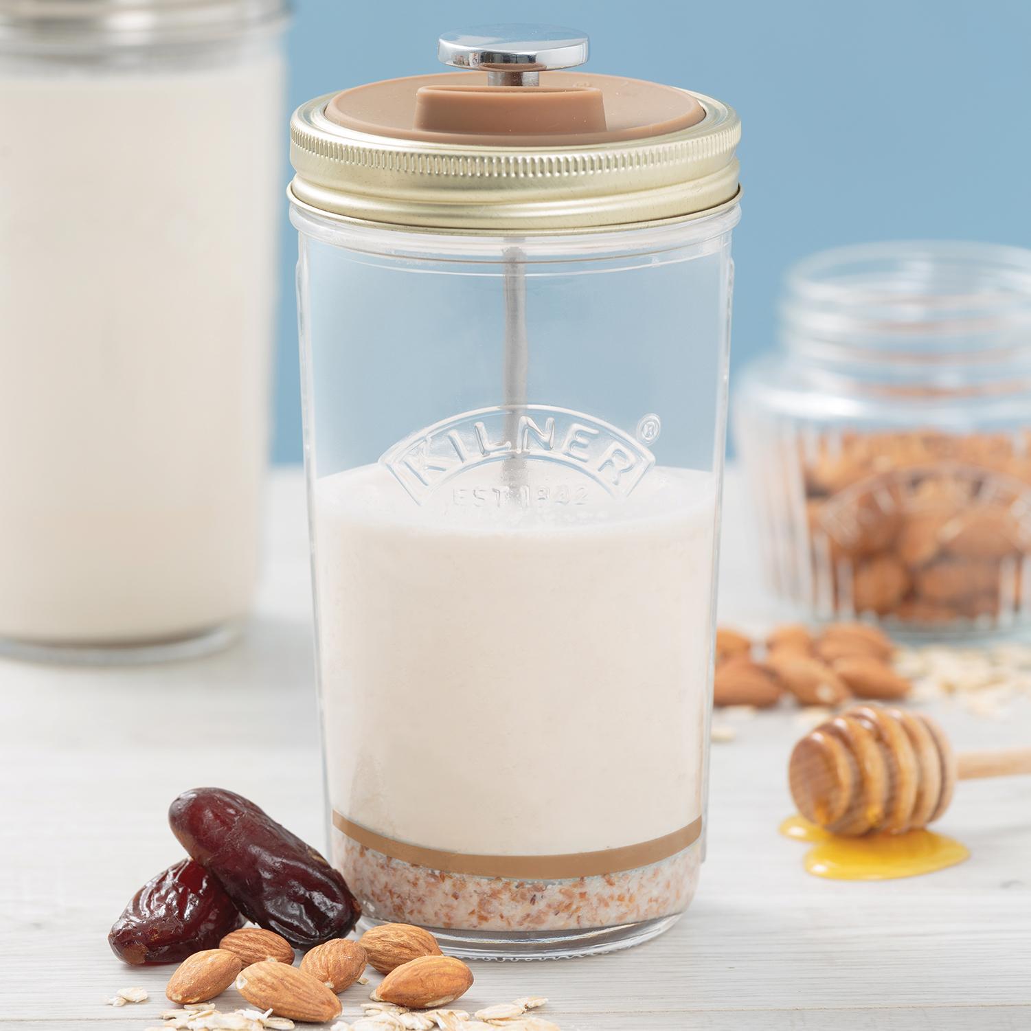 Kilner Nussmilch-Herstellungsset 500 ml, anwendung