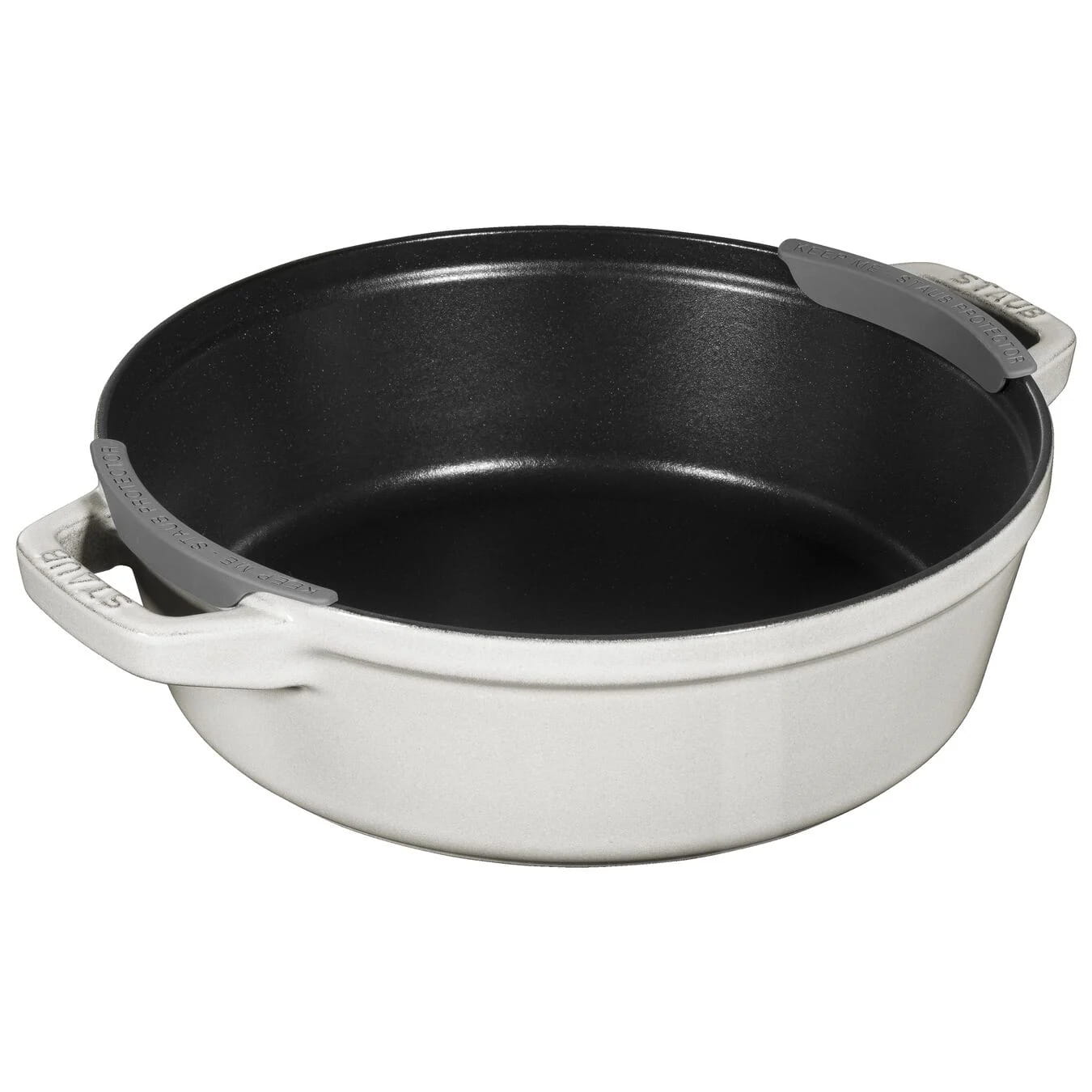 Staub Cocotte Kochtopfset 3-teilig Gusseisen rund 24 cm Weißer Trüffel