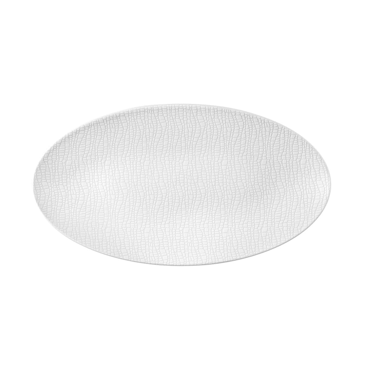 Seltmann Porzellan Life Fashion luxury white Servierplatte oval 33x18 cm