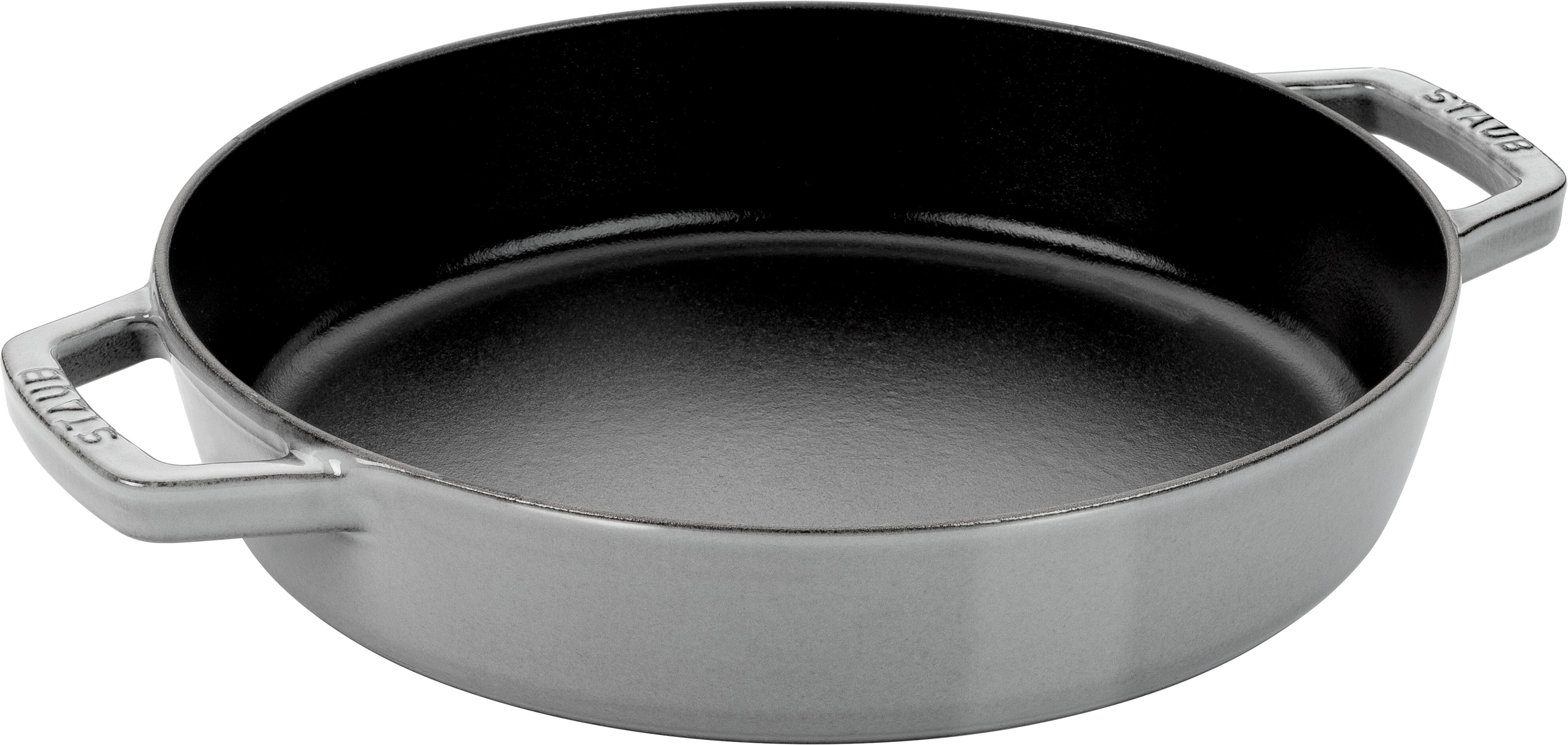 Staub France Bratpfanne Gusseisen mit zwei Griffen rund 20cm, Grafitgrau