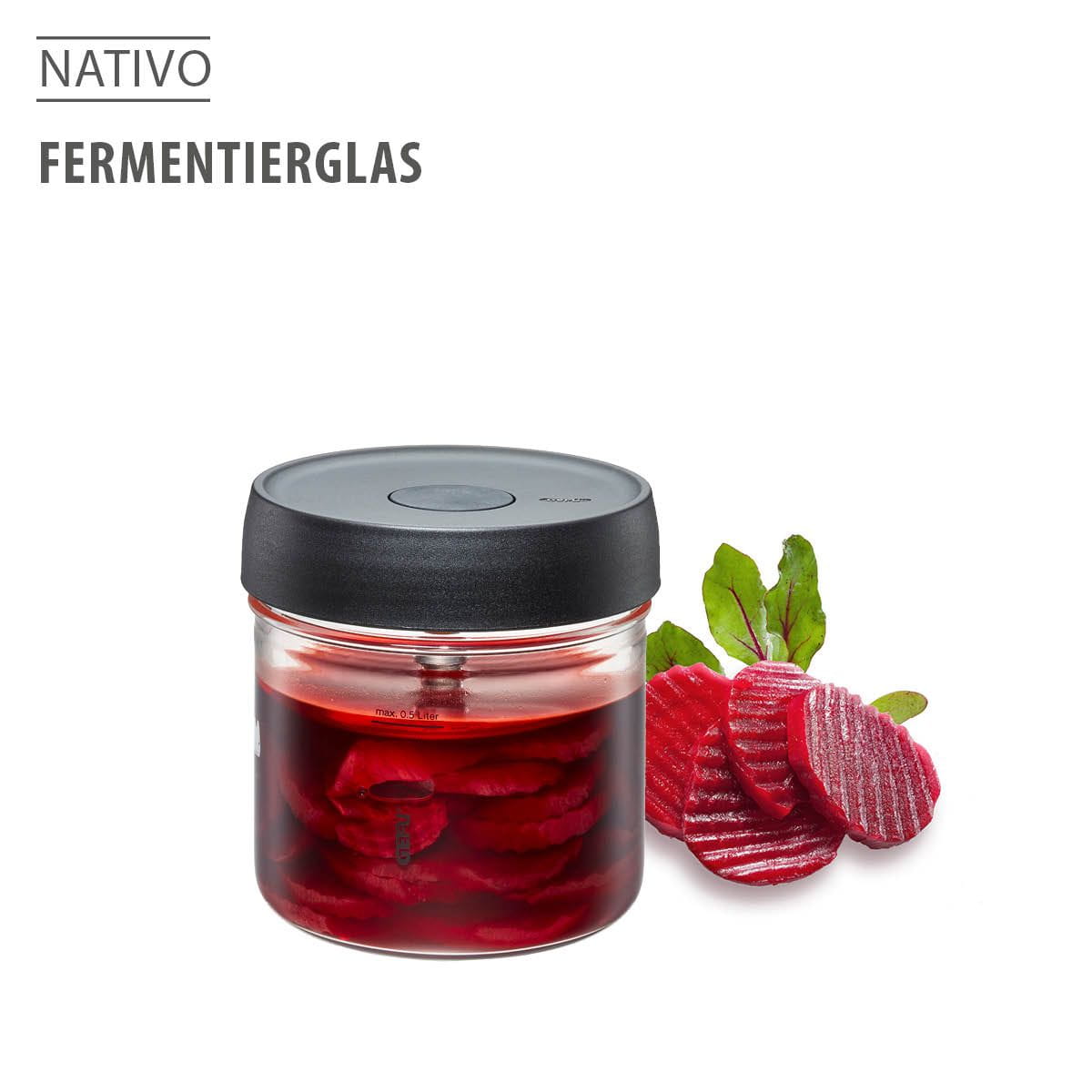 GEFU Fermentierglas NATIVO, 0,5 l