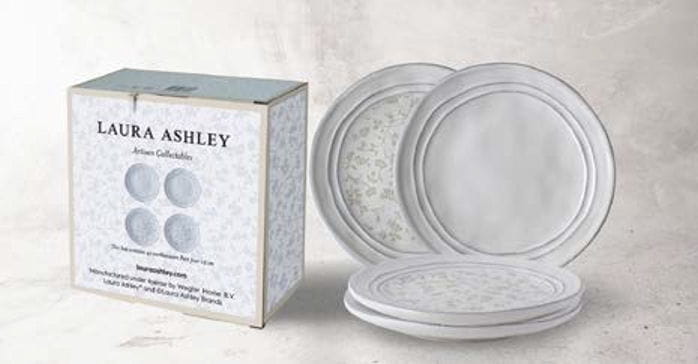 Laura Ashley Steingut Artisan 4-tlg. Set Petit fours