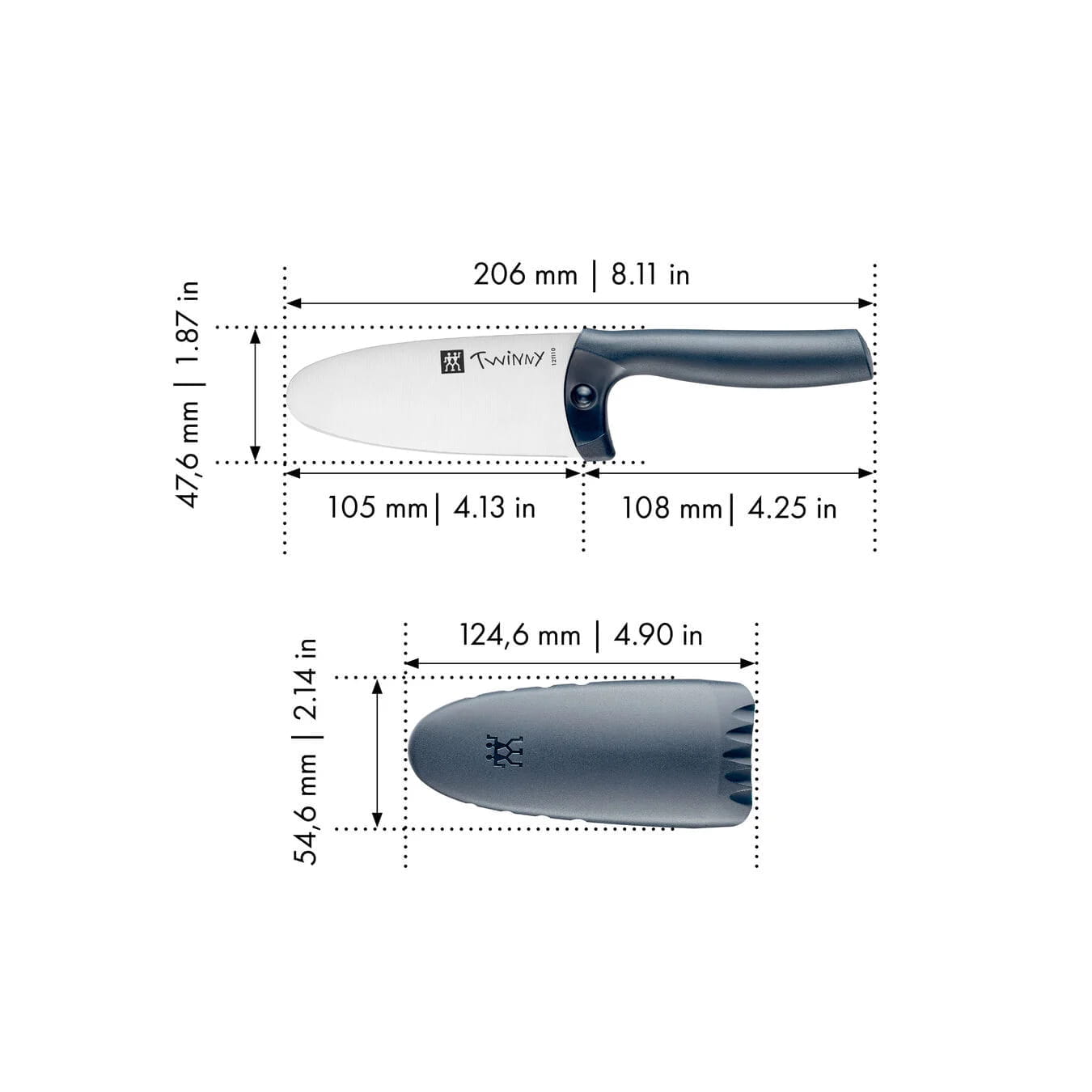 ZWILLING TWINNY Kinderkochmesser 10 cm Blau