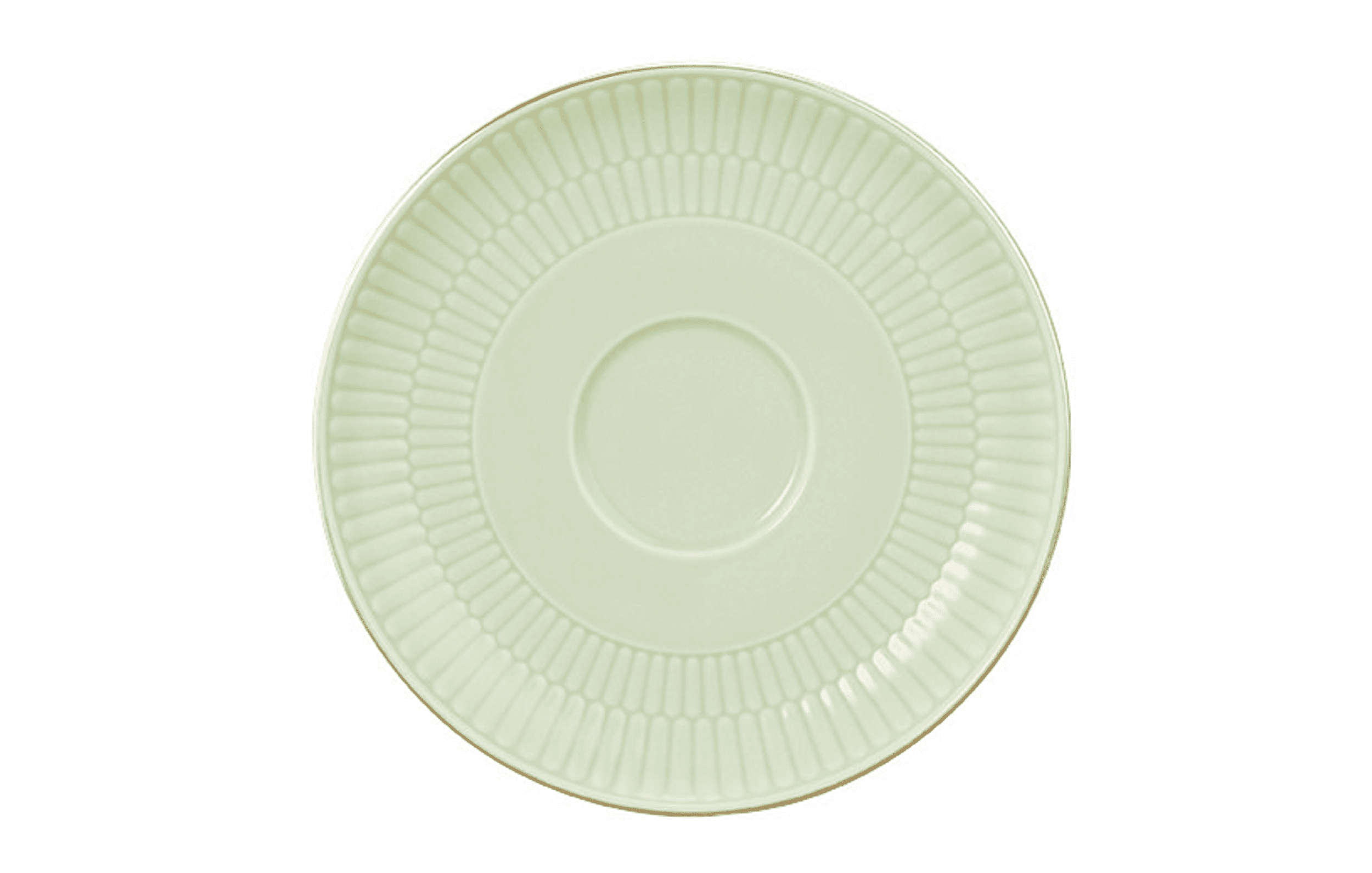 Seltmann Porzellan Amina seladon / Goldrand Kombi-Untertasse groß 16 cm