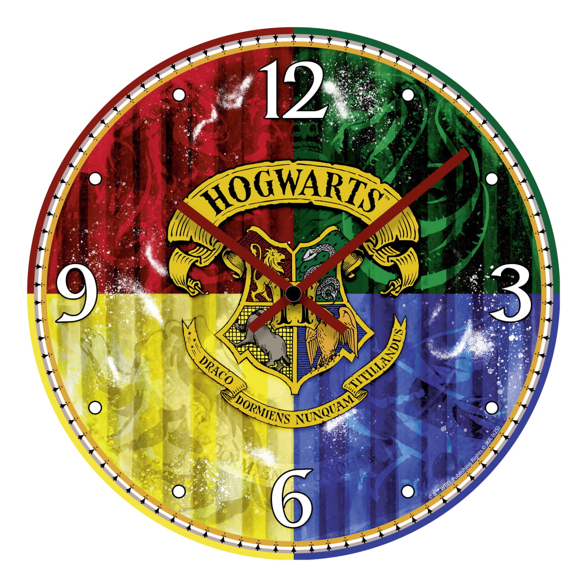 Gilde Harry Potter, Wanduhr "Hogwarts" mehrfarbig, 50 cm