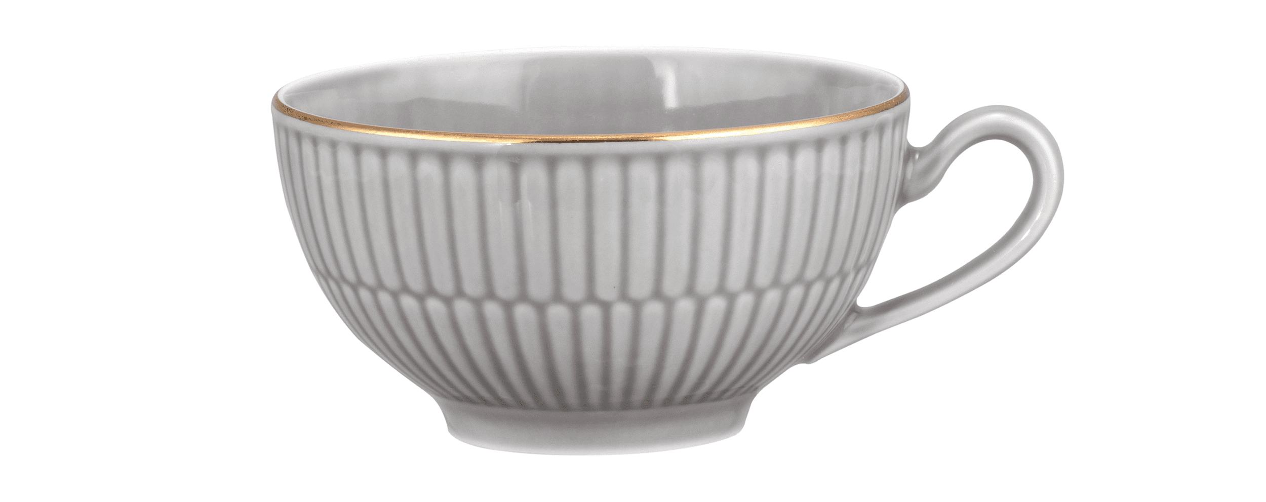 Seltmann Porzellan Amina Silbergrau / Goldrand Teeobertasse 0,22 l