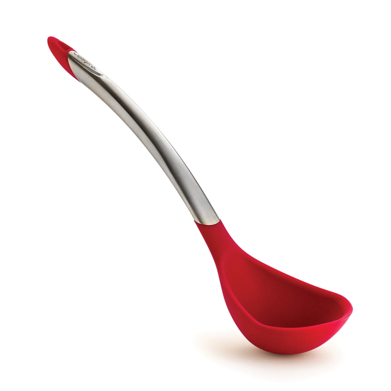 Cuisipro Silikon-Schöpflöffel aus satiniertem Edelstahl rot 31 cm