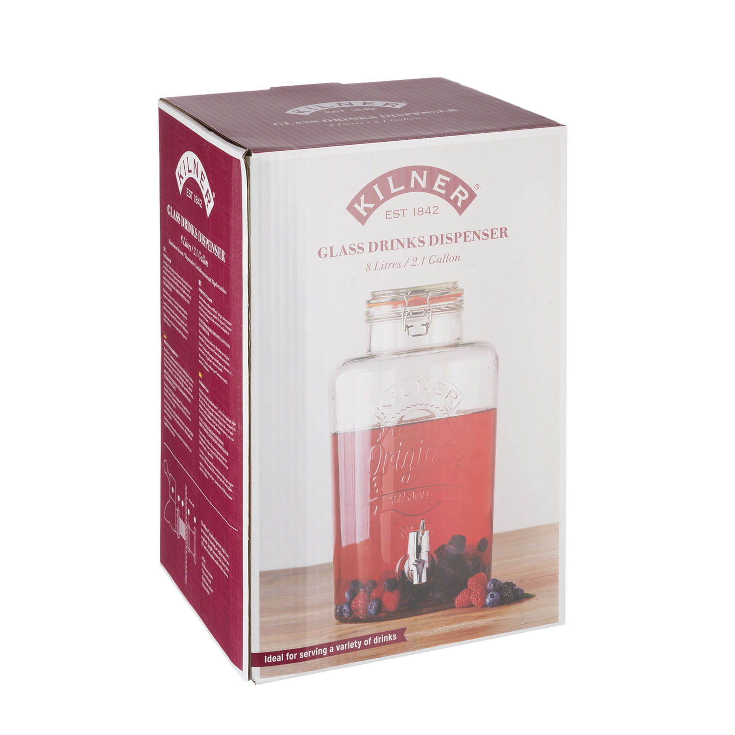 Kilner ROUND Bügelverschluss Getränkespender, 5 Liter