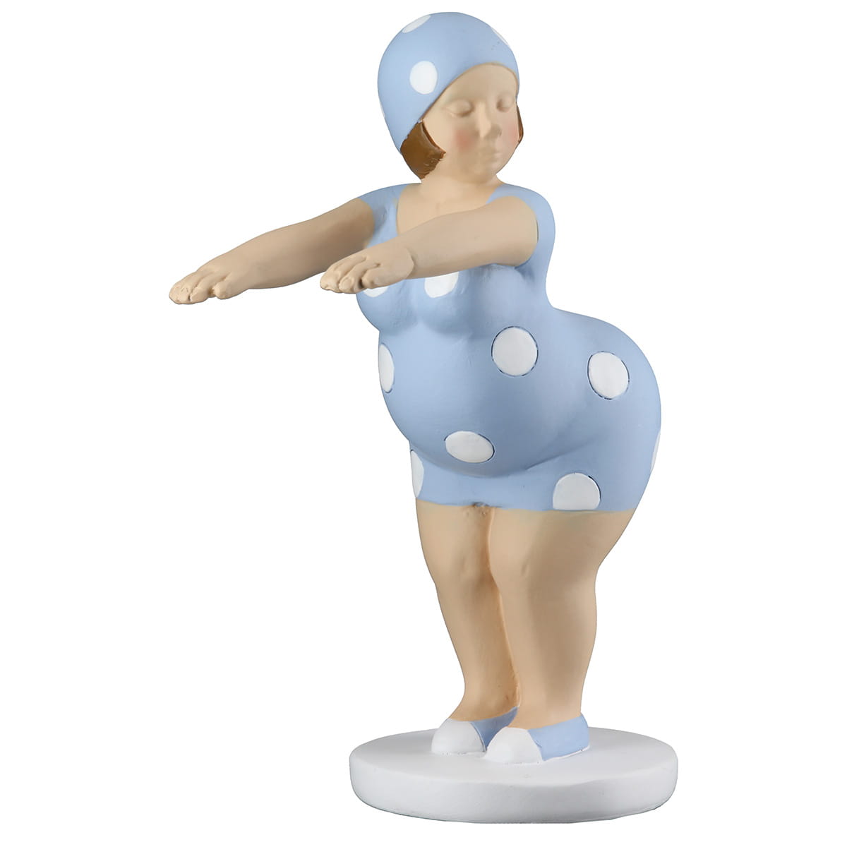 Gilde Figur "Becky", stehend, Weiß/Hellblau