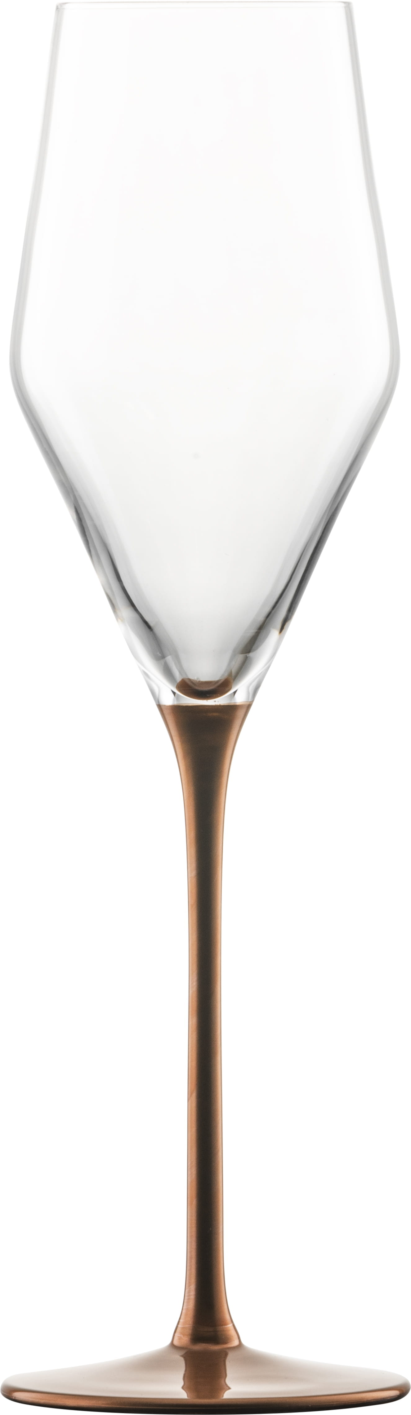 Eisch Glas Kaya Copper Champagnerglas 518/7 mit Moussierpunkt
