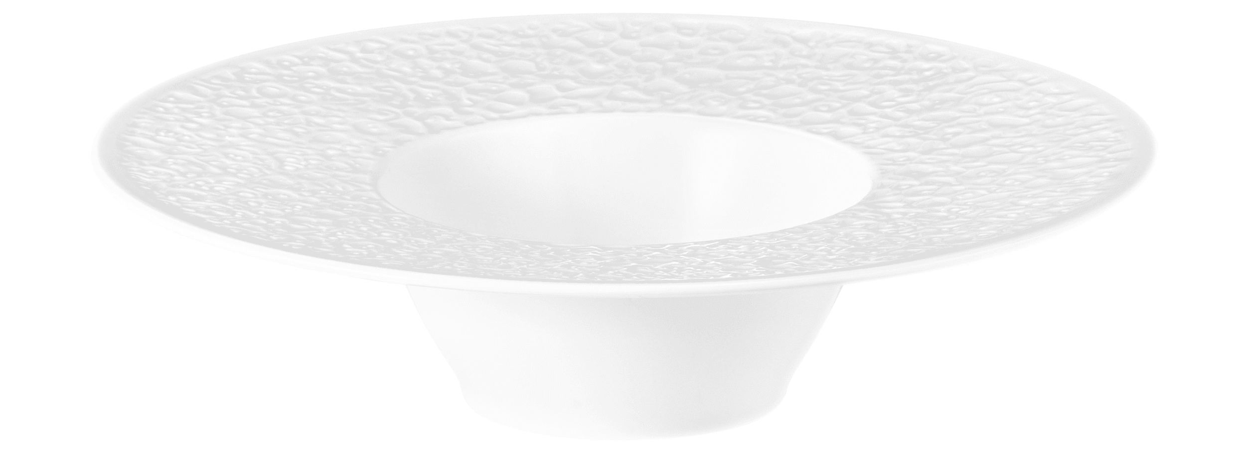 Seltmann Porzellan Nori Weiß Pastateller Relief breit tief 26,5 cm